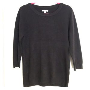 Brown/black 3/4 sleeve sweater